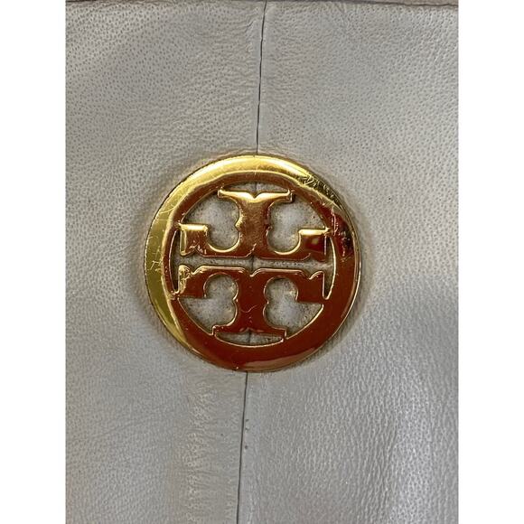 TORY BURCH MEDIUM IVORY LEATHER VERONA FOLDOVER CROSSBODY BAG - Picture 8 of 16